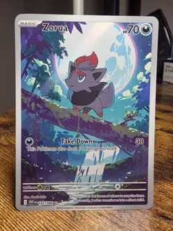Pokemon TCG Zorua White Flare Illustration Rare Holo Card 142/086 NM Condition - Image 1