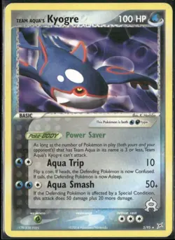 Team Aqua's Kyogre 3/95 EX Team Magma vs Team Aqua Pokemon English Card (HP) - Image 1