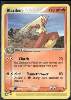 Blaziken 15/109 EX Ruby & Sapphire Pokemon English Card (MP) - Image 1