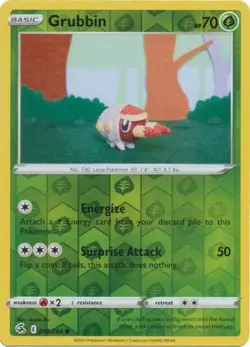 Grubbin 18/264 Reverse Holo | Fusion Strike | Pokemon Card - Image 1