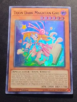 Toon Dark Magician Girl 1st Edition Yu-Gi-Oh TCG Card DUPO-EN041 Ultra Rare NM - Image 1
