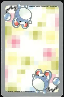 POLITOED NO. 186 3 OF DIAMONDS POKEMON SILVER POKER CARD JAPANESE 1999 - Image 3