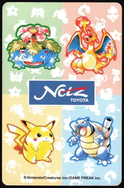 BULBASAUR NO. 001 ACE OF DIAMONDS NETZ TOYOTA POKER CARD POKEMON JAPANESE 1996 - Image 3