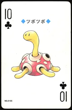 SHUCKLE NO. 213 10 OF CLUBS POKEMON GOLD POKER CARD JAPANESE 1999 - Image 2
