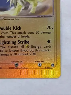 Jolteon 6/100 Sandstorm Reverse Holo Pokemon TCG Awesome Card. LP+ - Image 4