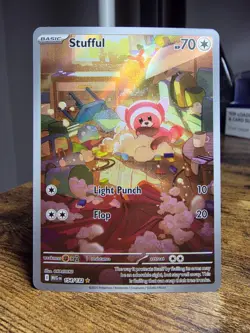 Pokemon TCG Stufful 154/132 Illustration Rare Me01: Mega Evolution Holo - NM - Image 1