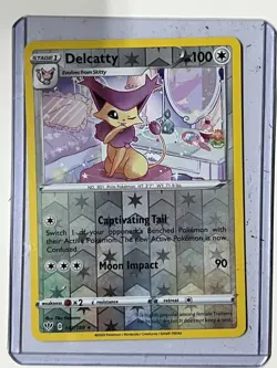 Reverse Holo Delcatty 142/189 Rare Darkness Ablaze Pokemon 2020 - Image 1