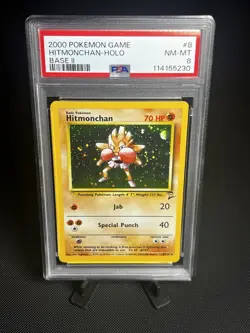 Pokemon TCG Hitmonchan Base Set 2 PSA 8 NM-MT - Image 1