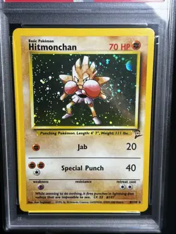 Pokemon TCG Hitmonchan Base Set 2 PSA 8 NM-MT - Image 2