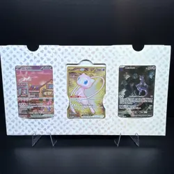 Pokemon TCG 151 UPC Promo Set Mew 053, Mewtwo 052, Metal Mew 205 New Sealed - Image 2