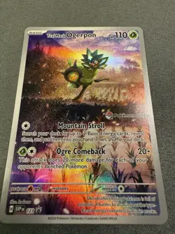 Teal Mask Ogerpon 123 POKEMON CENTER STAMLED PROMO Scarlet & Violet HOLO NM - Image 1