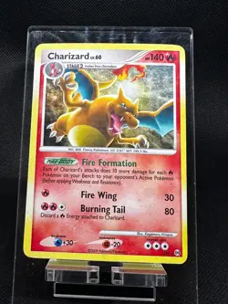Pokemon TCG Charizard LV.60 Platinum Arceus Holo Rare Card 1/99 LP - Image 1