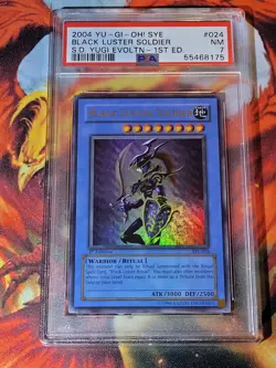 Black Luster Soldier SYE-024 Starter Deck: Yugi Evolution 1st Ed (Psa 7) - Image 1