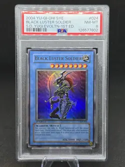 Black Luster Soldier SYE-024 Starter Deck: Yugi Evolution 1st Edition PSA 8 - Image 1
