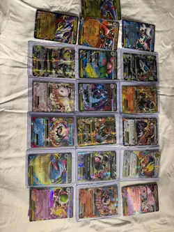 Lot of 19 Mega EX Pokemon TCG Trading Cards with Mega Charizard UPC promo - Image 1
