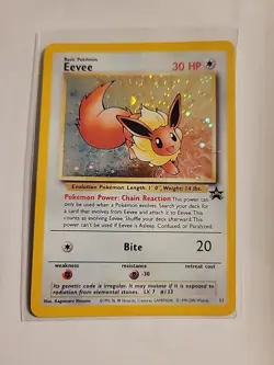 Pokemon - Eevee 11/53 - Wotc - Black Star Promo Holo - Image 1