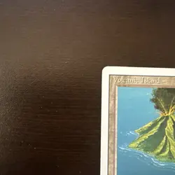 MTG Volcanic Island Dual Land Revised Edition, LP Condition - Thumb Dent - - Image 2