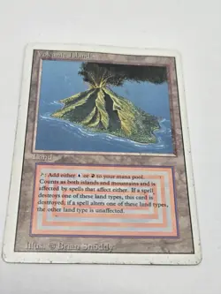 MtG Magic the Gathering Revised Edition 1994 Volcanic Island Dual Land LP - Image 1