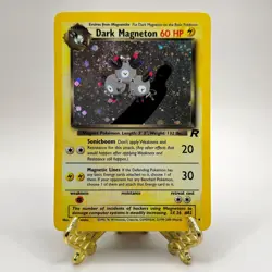 Dark Magneton 11/82 - SWIRL Holo Rare - Team Rocket Unlimited - Pokemon TCG MP - Image 1