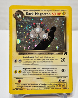 Dark Magneton 11/82 Holo Rare Unlimited Team Rocket SWIRL Pokemon 592 - Image 1