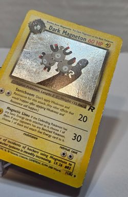 Dark Magneton 11/82 Holo Rare Unlimited Team Rocket SWIRL Pokemon 592 - Image 3