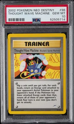 2002 POKEMON NEO DESTINY #96 THOUGHT WAVE MACHINE PSA 10 - Image 1