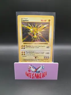 Zapdos 016/102 Pokemon Base Set Shadowless Holo Rare WOTC MP/HP - Image 3