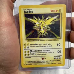 Pokemon Zapdos 016/102 Base Set Holo Vintage Vtg Nintendo Card WOTC TCG MP - Image 2