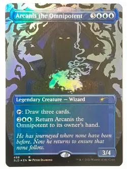 Arcanis the Omnipotent (Foil Borderless #498) - NM - SLD Secret Lair - MTG Magic - Image 1