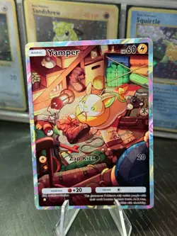 Yamper - Holo Fan Card Pokemon TCG Pocket Art | Secluded Springs (A4a) - Image 1