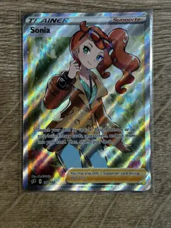 Pokemon Card Sonia 192/192 Rebel Clash Set Trainer Rare Played - Image 1