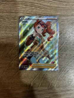 Pokemon Card Sonia 192/192 Rebel Clash Set Trainer Rare Played - Image 3