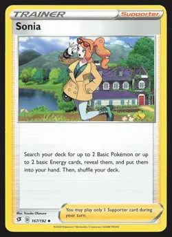 SWSH02: Rebel Clash Sonia #167/192 Uncommon Pokemon Card - Image 1