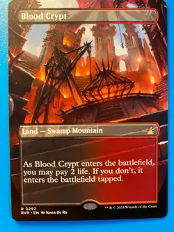 MTG 1x BORDERLESS Blood Crypt # 292 Ravnica Remastered Magic the Gathering x1 NM - Image 1