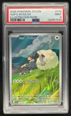2025 Pokemon SV Journey Together - JTG EN Hop's Wooloo #170/159 PSA 9 - Image 1