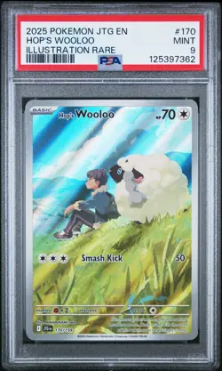 2025 Pokemon SV Journey Together JTG EN Hop's Wooloo #170/159 PSA 9 - Image 1