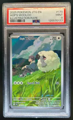2025 Pokemon SV Journey Together JTG EN Hop's Wooloo #170/159 PSA 9 - Image 1