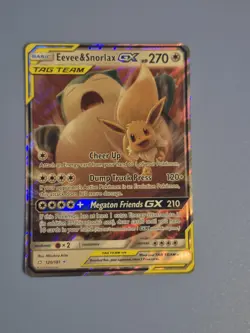 Pokemon Eevee & Snorlax GX Tag Team TCG Card 120/181 Rare Holo - Image 1