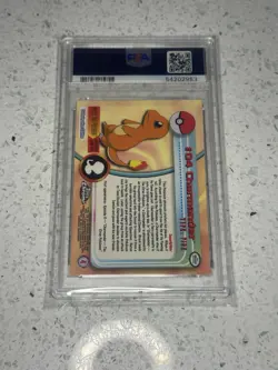 2000 Topps Chrome Pokemon #4 Charmander PSA 8 - Image 2