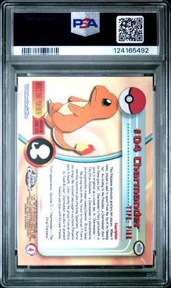 2000 TOPPS CHROME POKEMON T.V. #4 CHARMANDER PSA 6 - Image 2
