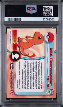 2000 TOPPS CHROME POKEMON T.V. #4 CHARMANDER PSA 10 - Image 2
