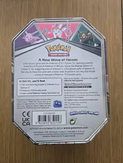 2022 Pokemon Trad8ng Card Game Tin W/ 4 Pokemon TCG Booster Packs - Image 4