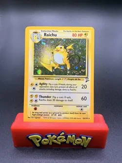 Raichu 16/130 Base Set 2 Holo Rare Pokemon TCG - LP Card - Image 1