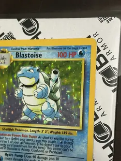 Pokemon TCG Blastoise Holo Rare Base Set 002/102 WOTC Heavily Played/Damaged - Image 3