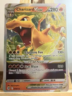 Pokemon TCG Charizard VSTAR Holo Ultra Rare Card 018/172 Brilliant Stars - Image 2
