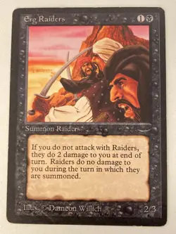 Magic the Gathering MTG Arabian Nights Erg Raiders Light MP (Beta Bob) - Image 1