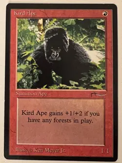 Magic the Gathering MTG Arabian Nights Kird Ape MP (Beta Bob) - Image 1