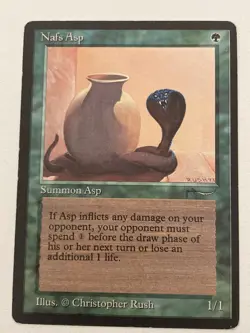 Magic the Gathering MTG Arabian Nights Nafs Asp Dark MP (Beta Bob) - Image 1