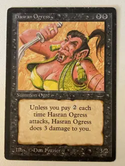 Magic the Gathering MTG Arabian Nights Hasran Ogress Light MP (Beta Bob) - Image 1