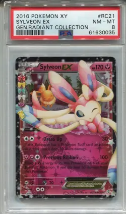 Pokemon X & Y Generations Radiant Collection RC21 Sylveon Ex PSA 8 - Image 1